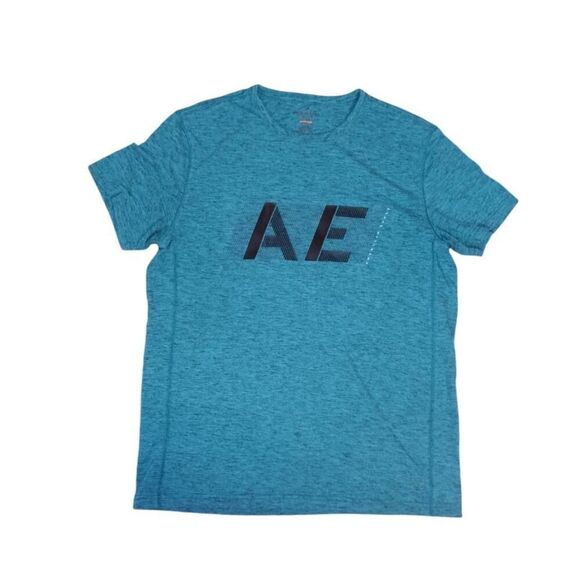 AE American Eagle Active Flex Blue T-shirt SZ L - Picture 1 of 4